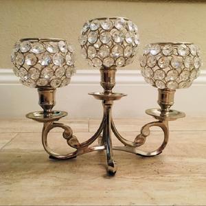 Candelero de Metal de cristal de lujo de la mejor calidad elegante nuevo diseño para decoración del hogar bodas y Navidad - Product Image 6