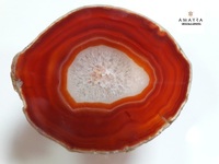 Sous-verres en agate naturelle Sous-verres en géode de couleur rouge avec placage doré Achetez en ligne chez Amayra Crystals Exports