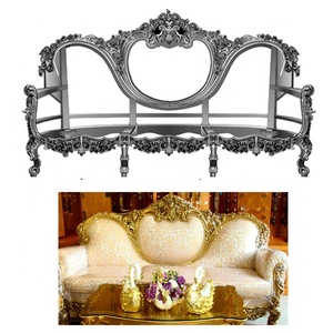 ชุดโซฟาไม้แกะสลักไม้สักยังไม่เสร็จกรอบเฟอร์นิเจอร์ห้องนั่งเล่นโซฟาเฟอร์นิเจอร์ห้องนั่งเล่น5 - Product Image 1