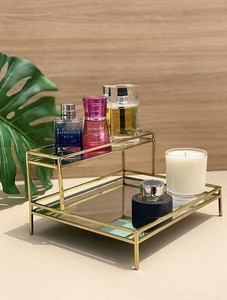 <b>Top</b> Quality Handmade Unique Design Rectangular Metal & Mirror Tray for <b>Wedding</b> & Home Use Food Serving Trays - Product Image 4