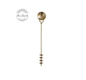 ช้อนเอนกประสงค์ทำจากทองเหลืองด้านยาวช้อนเครื่องเทศเครื่องใช้บนโต๊ะอาหารสำหรับเป็นของขวัญทางธุรกิจช้อนชาโลหะดีไซน์แบบโบราณ - Product Image 4