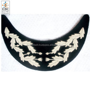 Visera de una sola fila con diseño de hoja de roble, bordado con alambre de oro y plata, viseras OEM para gorras de uso exterior, venta al por mayor - Product Image 4