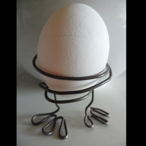 <b>Decorative</b> Black Metal <b>Egg</b> Holder with Chicken Foot Design Powder Coated Kitchen Storage Rack Perfect for Home at Low Price - Product Image 2