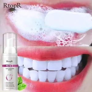 RtopR दांत सफाई Whitening मूस निकालता दाग दांत Whitening मौखिक स्वच्छता मूस टूथपेस्ट Whitening और धुंधला 60ml