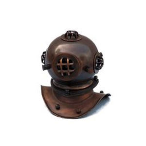 Mini casco de buzo de cobre completo, casco de buzo de buceo con acabado de cobre liso, decorativo antiguo para el hogar y la Oficina - Product Image 3