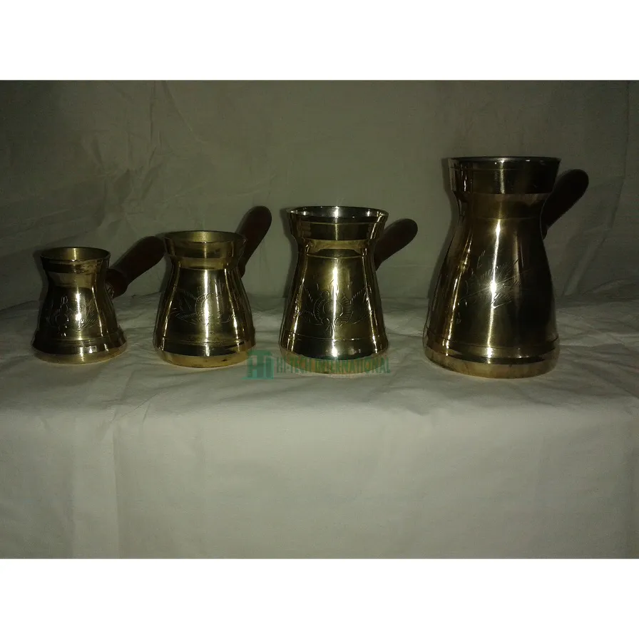 Turkish Tea Pots - Metal - Brass - Turkish Coffee Pots - Silver - Arabic Pots - Convenient - Handmade - Hi-tech International