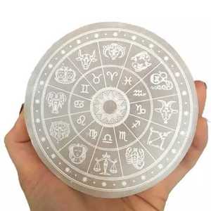 ถาดรองแก้วหินโมรา aameena แบบโบราณแผ่นหินอัญมณีคริสตัลแกะสลักจากธรรมชาติ - Product Image 5