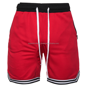 Pantalones cortos de baño ecológicos de alta calidad al por mayor, pantalones cortos de malla de algodón con sublimación, costilla de contraste de dos tonos con cinturón, prendas de vestir de verano - Product Image 2