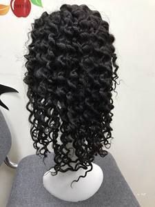 Frontal transparente Peluca de encaje de cabello Remy Virgen sin costuras para las mujeres negras de alta calidad de la extensión del pelo humano en el precio al por mayor - Product Image 3