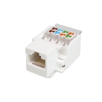 Connecteur UTP/FTP RJ45 CAT6 Modulaire Keystone Jack pour Câble Réseau, Module de Panneau de Brassage en Bronze Phosphoreux avec Ressort Doré