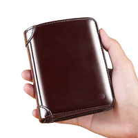 Dompet Pria Kulit Kapasitas Besar Ledakan Internet, Dompet Lilin Minyak Kulit Sapi