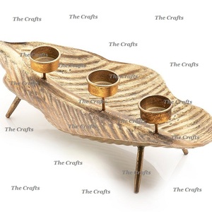 Portavelas de aluminio color oro de diseño moderno para decoración de hoteles y restaurantes, portavelas para velas de té - Product Image 4