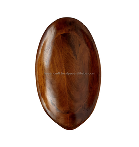 Cuenco de madera pulida Natural 100%, cuenco único desechable para servir masa para uso doméstico, Hotel, restaurante, utensilios de cocina - Product Image 1