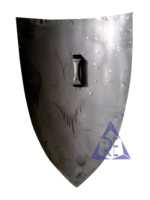 Bouclier médiéval de chevalier croisé fait à la main décor et cadeau viking imitation antique avec motif gravé