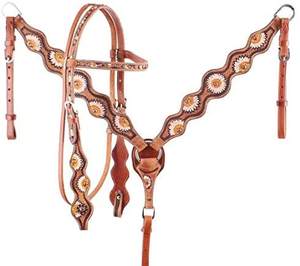 Y&Z - Collar de Pecho para Caballo de Cuero Genuino de Alta Calidad, Accesorios Ecuestres, Disponible a Precio de Mayoreo - Product Image 1