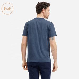 Vente en gros de t-shirts à col rond pour hommes, logo premium 100% coton vierge, taille américaine Oem, t-shirts unis de haute qualité, teints en fil, courts - Product Image 3