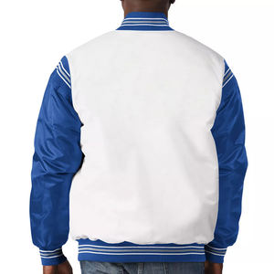 Chaqueta universitaria con letras vintage unisex personalizada para hombre, tela de satén con cadena, bordado de chenilla, estilo bombardero de béisbol de vuelo - Product Image 2