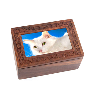 New Arrival Wooden <b>Pet</b> Cremation <b>Urn</b> Handcrafted Brown Wooden Keepsake <b>Urn</b> Customized Modern <b>Pet</b> <b>Urns</b> - Product Image 2