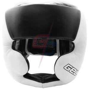 Protector de cabeza de entrenamiento de cara completa de gel para boxeo MMA y Muay Thai para combate hecho con algodón de goma duradero y material de PU - Product Image 1