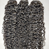 Perruques, queues de cheval et frontales assorties Tyagi indiennes 100% cheveux vierges Remy bouclés serrés, tissage double machine, avec closure frontale complète en dentelle