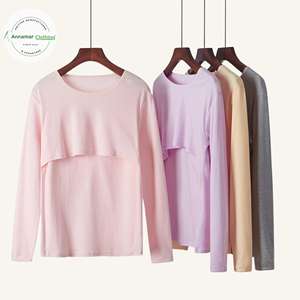 T-shirt d'allaitement pour mamans, GOTS en 95% coton spandex, haute qualité, fabricant brésilien, personnalisés, 5% - Product Image 3