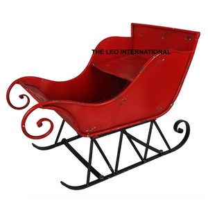 รถเลื่อนคริสต์มาสสุดทันสมัยทำด้วยมือโลหะเหล็กรูปทรงที่เป็นเอกลักษณ์รถเลื่อนหิมะสำหรับบ้านดีไซน์ทันสมัย - Product Image 1