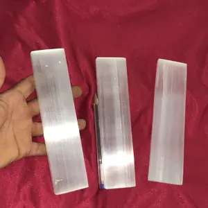 Wholesale Natural Crystal Polished All Sizes Healing Crystal Plate Selenite Plaster Stone Selenite Crystal