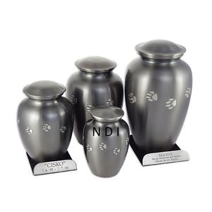 Best Selling Brass Metal <b>Pet</b> Cremation Urn Silver Antique Bronze With Paws Print Urn <b>Pet</b> <b>Ashes</b> Cremation Urns - Product Image 1