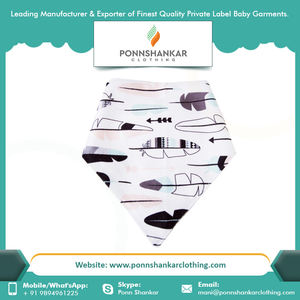 Baba de bebé Baberos de bambú 100% rayón Digital impreso puro algodón orgánico de Bandana Baba Baberos - Product Image 5