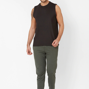 Nueva llegada: Camiseta básica sin mangas para hombre, personalizada para gimnasio y fitness, color negro, 100% algodón, con logo personalizado, camisetas sin mangas para hombre 2026 - Product Image 6