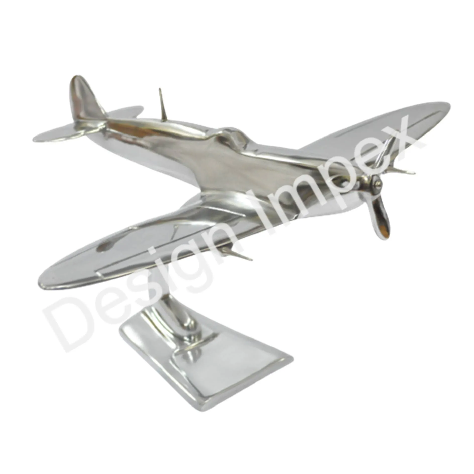 Spitfire Aircraft Model Cast Aluminium Shiny Polished IAF RAF USAF Fighter Airplane Scale Model