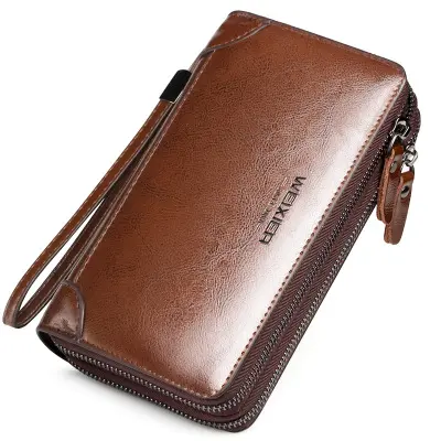 Portefeuille en cuir véritable pour hommes, porte-cartes, pochette, portefeuille Long, personnalisé, vente en gros, tendance 2020