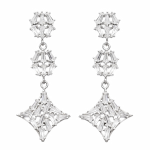Boucles d'oreilles en pierre de Zircon, bijou fait à la main, à Baguette carrée, nouveau, vente en gros, 925 - Product Image 2