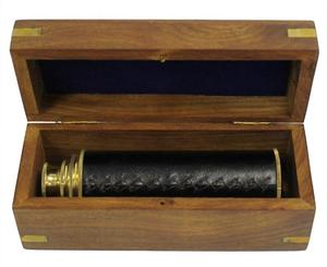 Handheld 14 "Messing Teleskop mit Holzkiste Nautical Pirate Scope Fernglas - Product Image 1