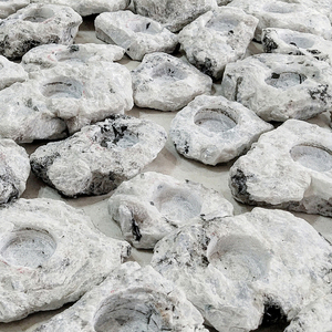 Support de bougie en pierre de lune arc-en-ciel, pierre précieuse naturelle, en argile mate, pour bougies coniques, vente en gros, article cadeau - Product Image 6