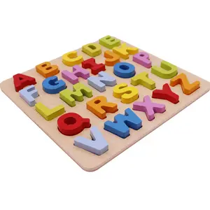 الأكثر مبيعًا ألعاب لغز الأبجدية الخشبية ثلاثية الأبعاد 26 حرفًا من A-Z ألعاب تعليمية للأطفال ألعاب كارتونية تعليمية مبكرة سلع متوفرة