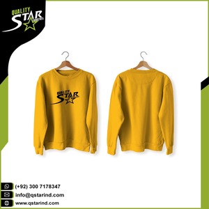 High Quality New <b>Design</b> Cotton Fleece Unisex Blank Crew Neck Sweatshirt - Product Image 2