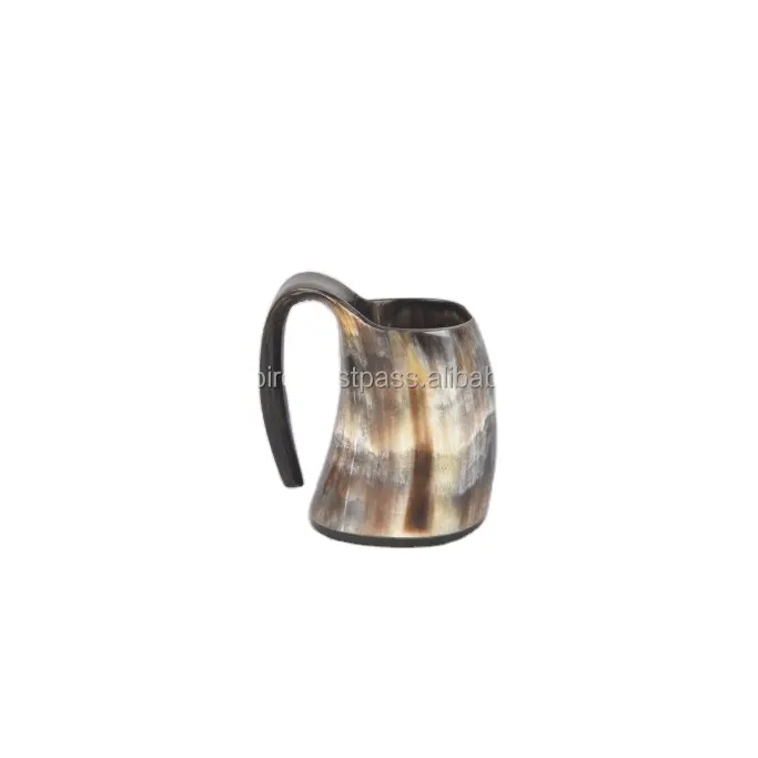 Tasse en forme de corne de Viking fait à la main, logo naturel ou personnalisé par 20 ml