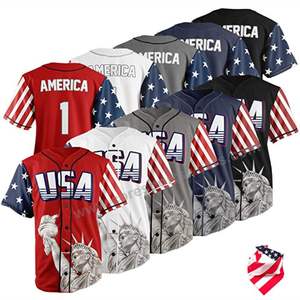 Uniforme de béisbol de tela 100% poliéster, jerseys, impresión personalizada por sublimación, uniforme para jóvenes - Product Image 5