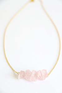 Venta al por mayor de 16 \ "collar de cuarzo rosa natural hecho a mano de plata de ley 92,5 con cadena de eslabones compromiso ocasión regalo de mujer - Product Image 3