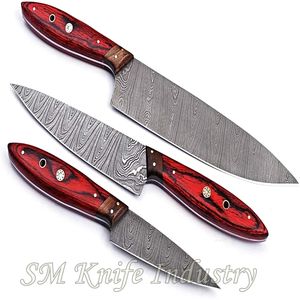 Custom Handmade 13-Inch Damascus Kitchen Chef <b>Knife</b> Sustainable Mix Carbon Steel Durable and Stylish - Product Image 5