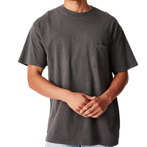 Camiseta Gris para Hombre, Personalizada, Casual, con Bolsillo Delantero, Colección de Verano, Tejido de Algodón Puro, Secado Rápido y Transpirable - Product Image 3