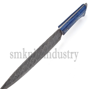 Custom Handmade Damascus Steel <b>Kitchen</b> Chef <b>Knife</b> Pakka Wood Handle <b>Knife</b> (Smk1583) - Product Image 3