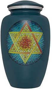 โกศบรรจุอัฐิอะลูมิเนียมสไตล์อเมริกัน พร้อมโลหะ ไม้ และหินอ่อน สำหรับงานศพผู้ใหญ่ รุ่น BSU-399 โดย Brassworld India - Product Image 4