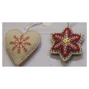 เครื่องประดับแขวนคริสต์มาส รูปหัวใจและดาวที่สวยงาม - Product Image 1