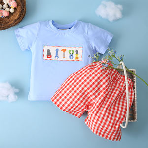 Ensemble de vêtements pour bébé garçon Babeeni, décontracté, 100% coton, certifié OEKO-TEX, à motifs de dessins animés, avec des caractéristiques ignifuges, bleu bébé, rouge - Product Image 2