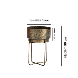 Support de jardinière artisanal en fer de haute qualité conçu sur mesure avec pot de fleur en finition cuivre pour une utilisation en extérieur Usine indienne directe - Product Image 2