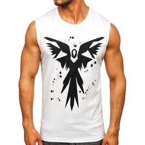 T-shirt sans manches de gymnastique pour hommes, décontracté, design solide, col rond, vêtements de fitness en microfibre, prix avantageux, motif imprimé - Product Image 6