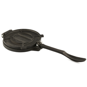 Presse à tortillas <span class=keywords><strong>en</strong></span> <span class=keywords><strong>fonte</strong></span> - 6,5 pouces, pré-assaisonnée, avec poignée, pataconera pour tortillas de farine - Product Image 4