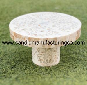 Support à gâteau royal en incrustation d'os en nacre Plateau à gâteau d'anniversaire pour boulangers Outils à gâteau de qualité supérieure - Product Image 3